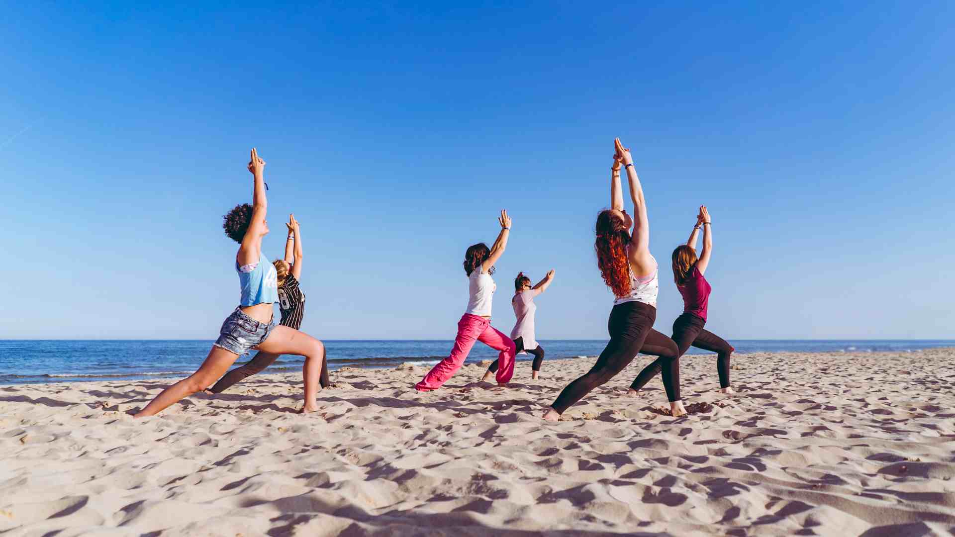 Yoga am Strand